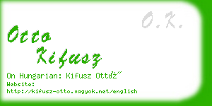 otto kifusz business card